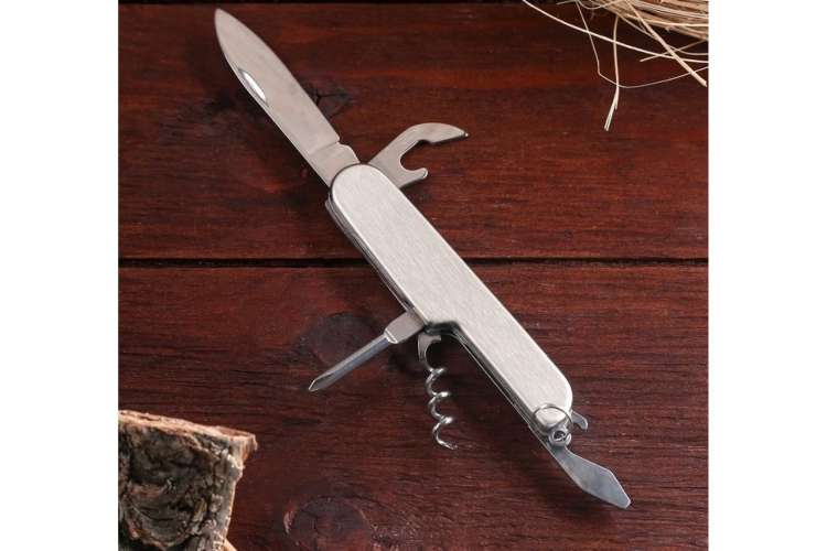 Швейцарский нож Мастер К 5в1, рукоять хром 1552147
