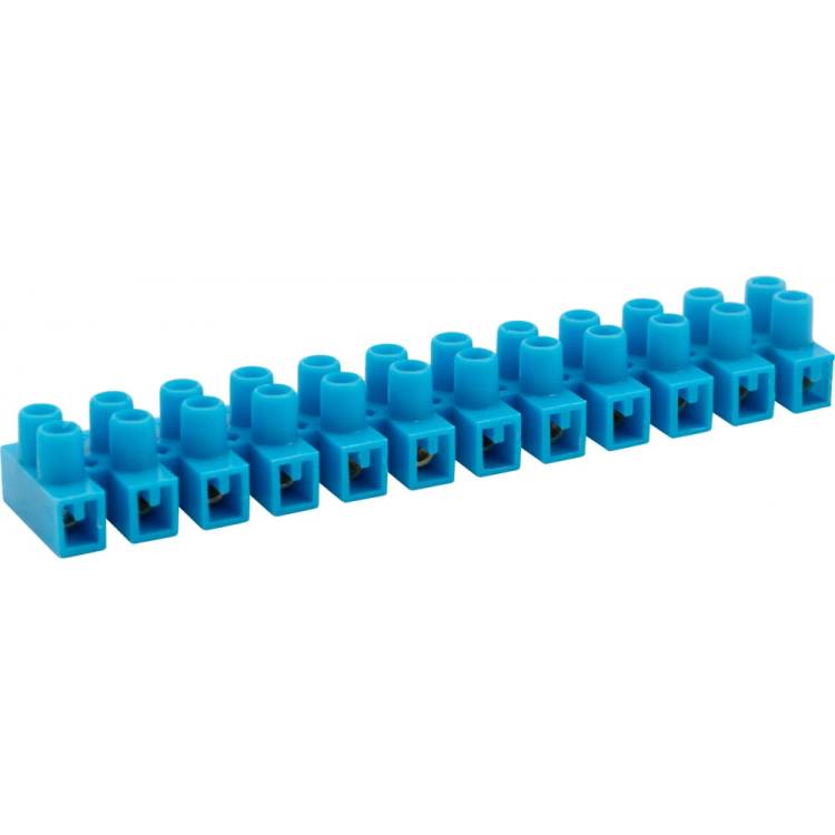 Клеммная винтовая колодка REXANT KВ-4 1,5-4мм2 3А 12 пар полиэтилен синий 10 шт 07-5004-4