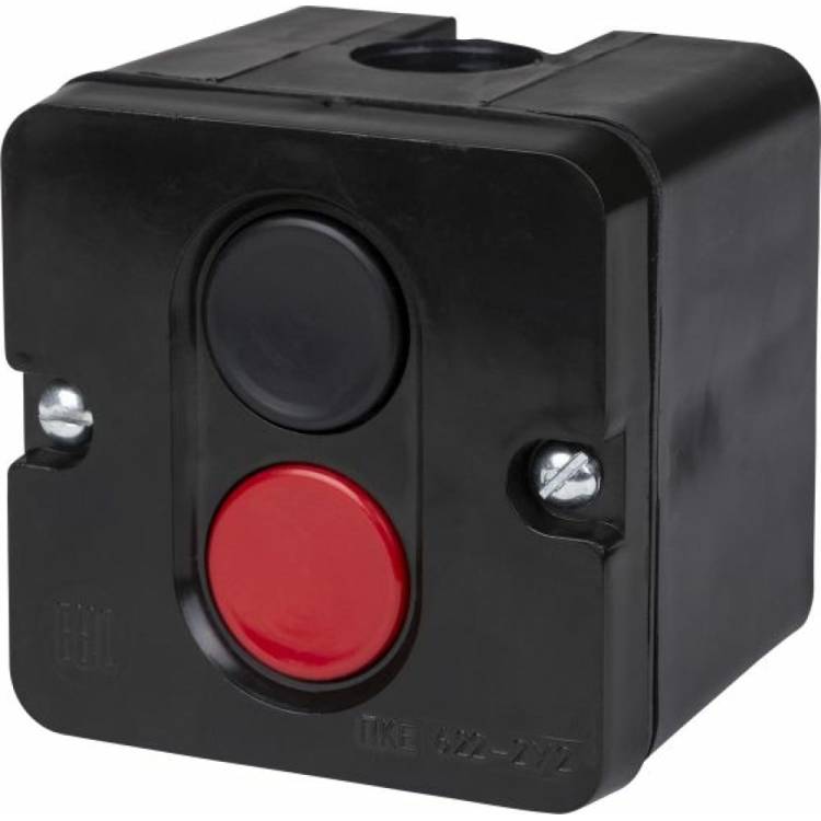 Кнопочный пост ПКЕ TDM 722 У2, красная и черная кнопки, IP54 SQ0742-0026