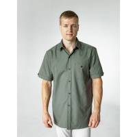 Мужская рубашка с коротким рукавом Текстиль М Меркури, серый SH_GREYM/44