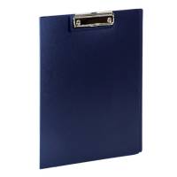 Папка-планшет STAFF, А4 (310х230 мм), с прижимом и крышкой, пластик, синяя, 0,5 мм, 20 шт, 229220