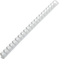 Пластиковые пружины для переплета ОФИСМАГ комплект 100 шт, 19 мм для сшивания 121-150 л, белые 530816