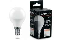 Светодиодная лампа FERON PRO LB-1409 Шарик E14 9W 4000K OSRAM LED 38078