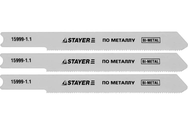 Пилки по металлу для электролобзика STAYER Bi-Metall US-хвост 15999-1.1 3 шт.