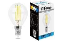Светодиодная лампа FERON LB-511 Шарик E14 11W 6400K, 38225