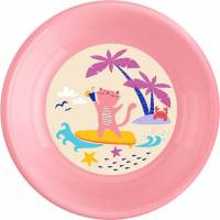 Глубокая детская тарелка Пластишка с декором 185 мм розовый 431322405
