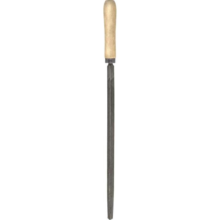 Трехгранный напильник РемоКолор 300 мм, №2, деревянная ручка 40-1-604