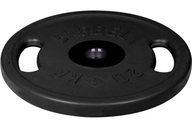 Олимпийский диск с ручками Barbell d 51 мм, чёрный, 20 кг 1197