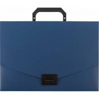 Пластиковый портфель STAFF А4 320х225х36 мм, без отделений, синий, 229240