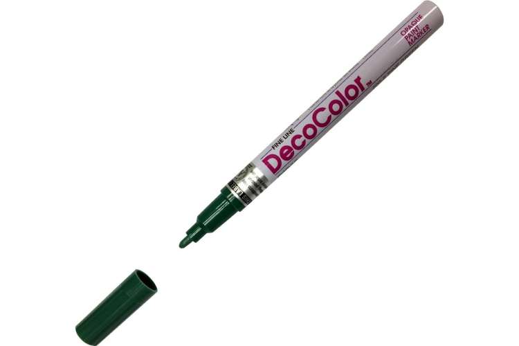 Лаковый маркер MARVY UCHIDA с круглым наконечником 1-2мм изумрудный PINE GREEN MAR200/72