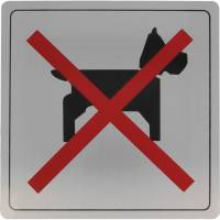 Информационная табличка Amig С животными нельзя нержавеющая сталь 111-140х140 IN