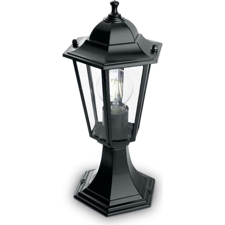 Садово-парковый светильник, шестигранный на постамент 60W E27 230V, черный FERON 6104/PL6104 11058