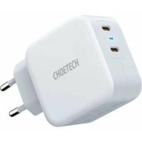 Сетевое зарядное устройство Choetech 40 Вт USB C PD + USB C PD PD6009 PD6009-EU-WH