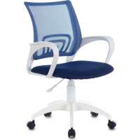 Компьютерное кресло Бюрократ CH-W695NLT темно-синий крестовина пластик белый CH-W695NLT/DB/TW-10N