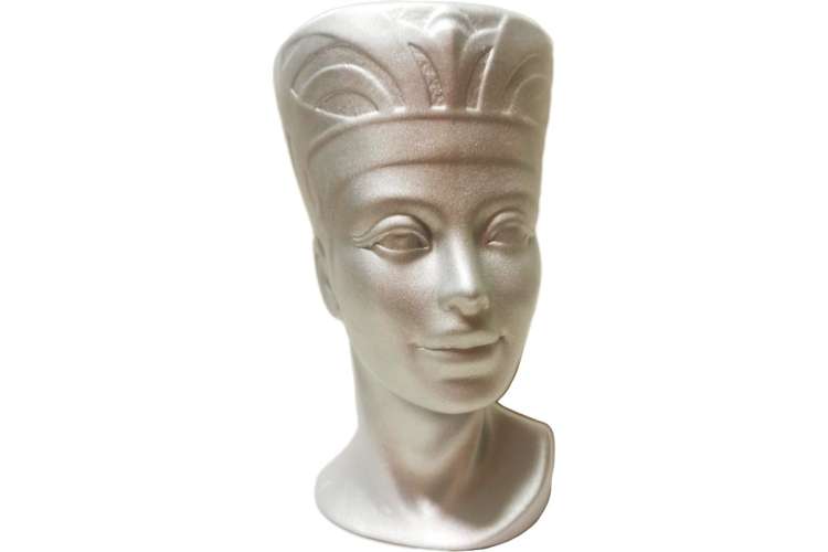 Кашпо Котовская керамика Голова Нефертити серебро 10001266