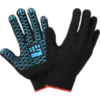 Плотные трикотажные перчатки Фабрика перчаток, с ПВХ, 10 класс, 6 нитей, черные, р.L 6-10-ПЛ-ЧЕР-(L)