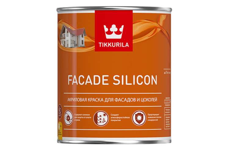 Акриловая краска для фасадов и цоколей TIKKURILA facade silicon база с 0,9 л 135161