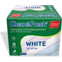 Порошок суперконцентрат для стирки белого Clean&Fresh 900 гр Cl3900w