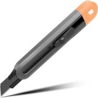 Технический нож DELI home series gray ht4018c сегментированное черное лезвие 18 мм, эксклюзивный дизайн, soft touch 112889