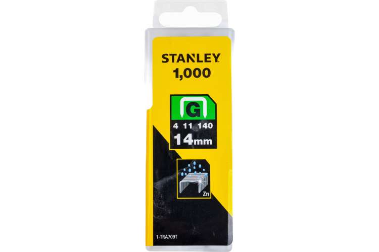 Скоба (1000 шт; 14 мм; тип G) для степлеров Stanley 1-TRA709T