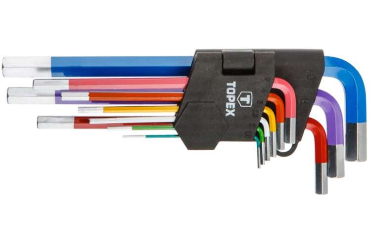 Шестигранные ключи 1.5-10 мм, набор 9 шт TOPEX 35D966