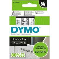 Картридж с лентой Dymo S0720500 12 мм, 7 м,, пластик, черный на прозрачном DYMO45010