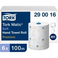 Бумажные полотенца в рулонах Tork Matic Premium мягкие, Н1, 6 рулонов в упаковке 290016 10142