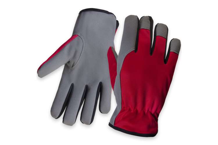 Защитные рабочие перчатки Jeta Safety утепленные из PU кожи, серый/красный JLE625-7/S