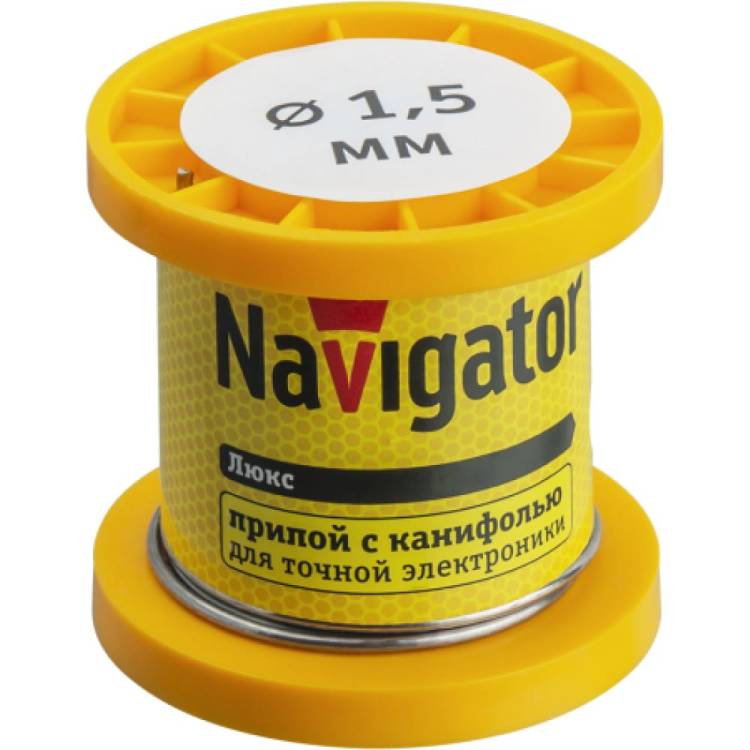 Припой NEM-Pos02-61K-1.5-K50 ПОС-61 (50 гр; 1.5 мм; катушка) Navigator 93077