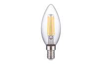 Светодиодная нитевидная лампа Фарлайт прозрачная свеча С35 11Вт 2700К Е14 FAR000122