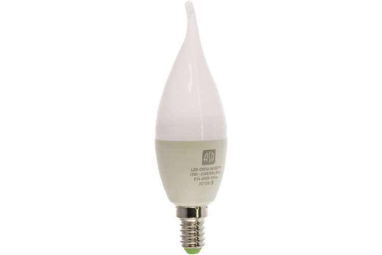 Светодиодная лампа ASD LED-СВЕЧА НА ВЕТРУ-std 10Вт, 230В, Е14, 4000К, 900Лм 4690612024592