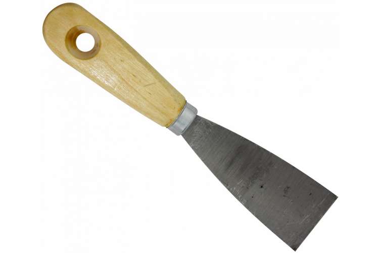 Шпательная лопатка ON деревянная рукоятка, пружинная сталь 25 мм 02-12-025