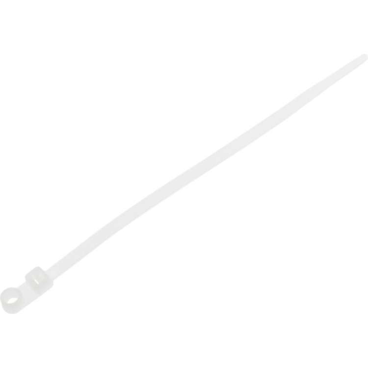 Хомут-стяжка STARFIX с монтажным отверстием 7,6х300 мм белый 100 штук SM-29156-100