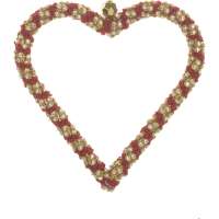 Сердце Karlsbach красно-золотое 10 см 5 шт. 04000