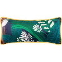 Декоративная подушка Moroshka Shangri La 45x20 см, на потайной молнии, цвет зеленый, желтый D02-51
