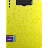 Папка-планшет Berlingo с зажимом Neon A4, пластик, 1800 мкм, желтый неон PPf_93301