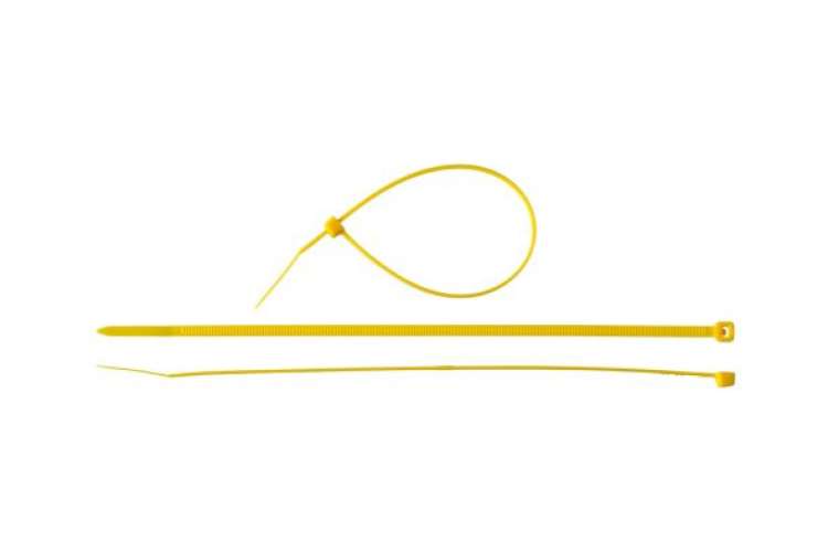 Нейлоновый хомут Зубр МАСТЕР желтый, 2,5 мм x 150 мм, 100 шт 309050-25-150