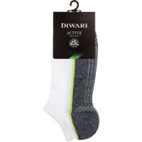 Мужские ультракороткие носки DIWARI ACTIVE 15С-44СП, р.29, 044 белый-темно-серый 1001330050050663044