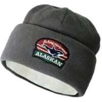 Флисовая шапка Alaskan Black Salmon серая AWCBSG