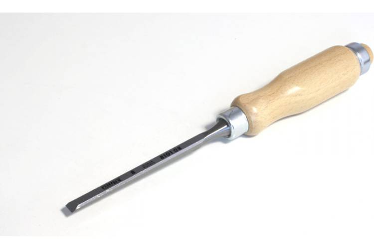 Плоская стамеска Narex с деревянной светлой ручкой 8 мм 810108