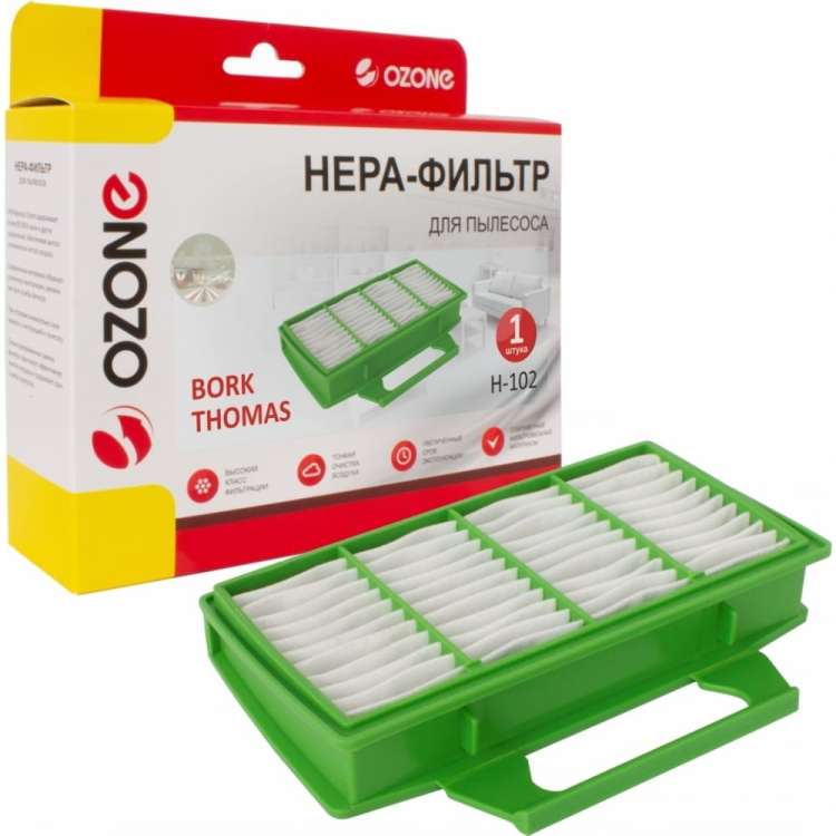 HEPA-фильтр синтетический для пылесоса OZONE H-102