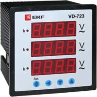 Цифровой вольтметр EKF PROxima SQ на панель 72х72 vd-723