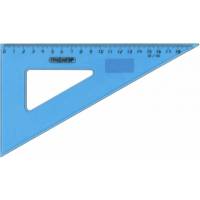 Треугольник ПИФАГОР пластик 30х18 см, тонированный, прозрачный, голубой 210618