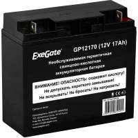 Батарея аккумуляторная АКБ GP12170 12V 17Ah, клеммы F3 болт М5 с гайкой ExeGate 160756