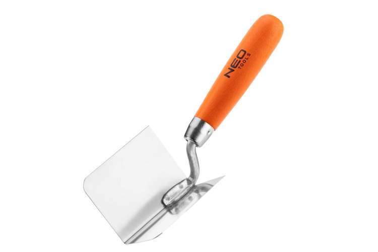 Мастерок для внутренних углов NEO Tools штукатурный, нержавеющий, 80 мм, деревянная ручка 50-151