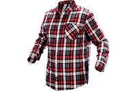 Фланелевая рубашка NEO Tools красный/серый/белый, клетка, размер XL 81-540-XL