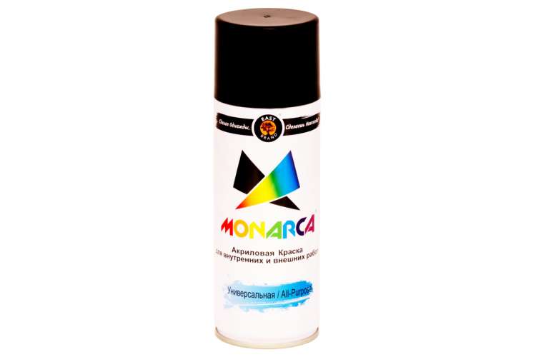 Аэрозольная краска Monarca RAL9005 Черный Глянцевый 19005