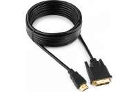 Кабель Cablexpert HDMI-DVI 19M/19M 4.5м single link черный CC-HDMI-DVI-15