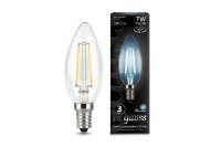 Лампа Gauss LED Filament Свеча E14 7W 580lm 4100К 103801207