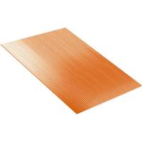 Сотовый поликарбонат 6 мм, 1050x750 мм, 1.2 кг/кв.м., оранжевый 1uv Novattro 4604638005619